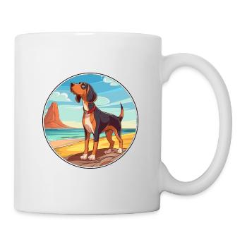 Serbe tricolore chien chien race dessin animé Kawaii - Mug blanc - blanc - Droite