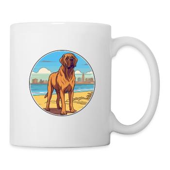 Spanish Mastiff Dog Breed Cartoon Kawaii Clipart - Mug - white - Right