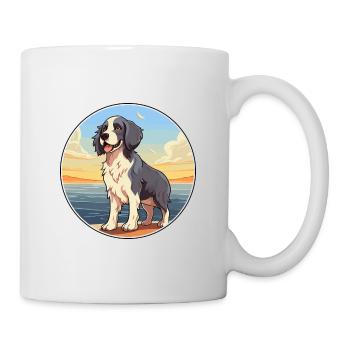 Stabyhoun chien race dessin animé kawaii clipart chien animal de compagnie - Mug blanc - blanc - Droite