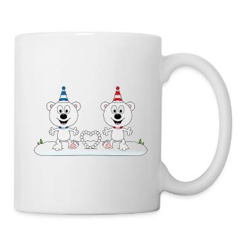 SCHNEE - HERZ - LIEBE - EISBÄREN - EISBÄR - LOVE - Tasse - Weiß - Rechts