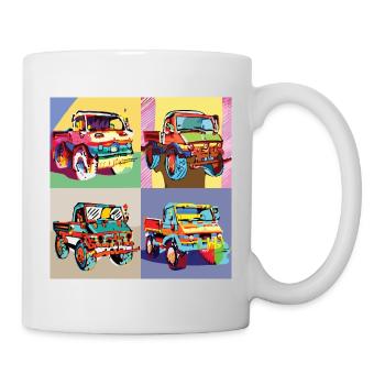 Unimog - Modern - Warhol - Outil motorisé universel - Mug blanc - blanc - Droite
