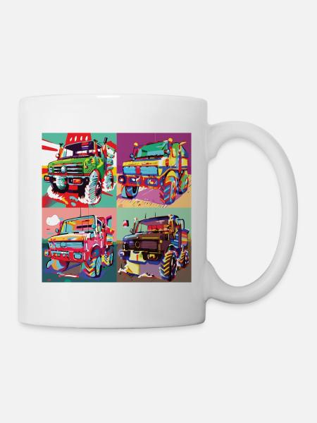 Unimog - Modern - Warhol - Universal Motorized Tool - Mug - white