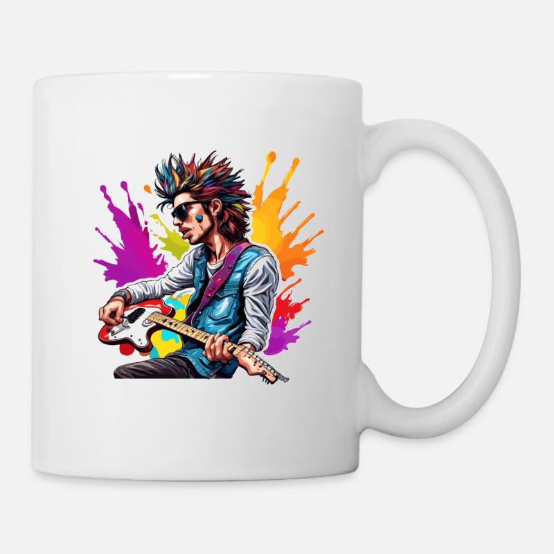 Rocker / Konzert / Gitarrist /Rock n Roll / Bühne - Tasse - Weiß