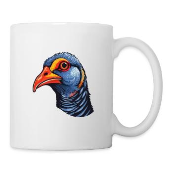 Guinea Fowl Colorful Watercolor Cartoon Kawaii Ani - Mug - white - Right