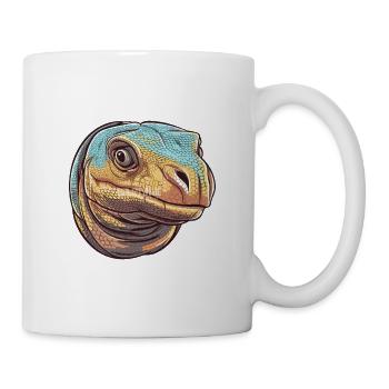 Komodowaran Bunte Aquarell-Karikatur Kawaii A - Tasse - Weiß - Rechts