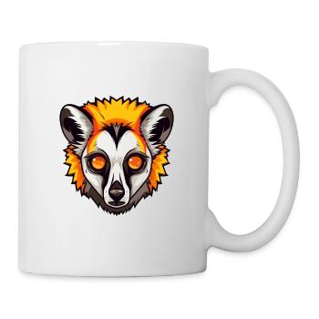 Lemur Colorful Watercolor Cartoon Kawaii Animal - Mug - white - Right