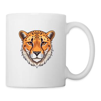 Guépard coloré aquarelle dessin animé kawaii Animal - Mug blanc - blanc - Droite