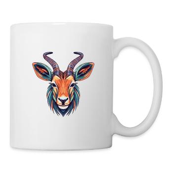 Antilope Aquarelle Colorée Dessin Animé Kawaii Animal - Mug blanc - blanc - Droite