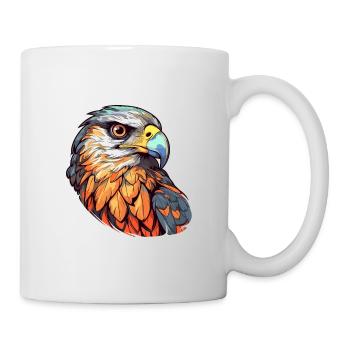 Falcon Colorful Watercolor Cartoon Kawaii Animal - Mug - white - Right