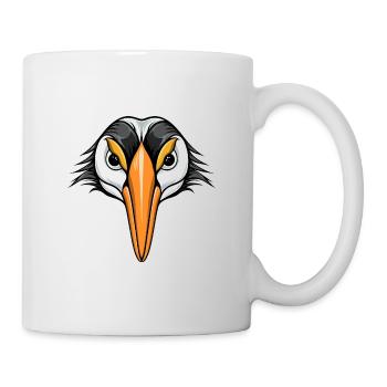 Avocet Colorful Watercolor Cartoon Kawaii Animal - Mug - white - Right