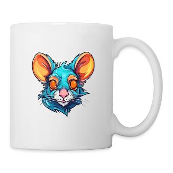 Rat Colorful Watercolor Cartoon Kawaii Animal - Mug - white - Right