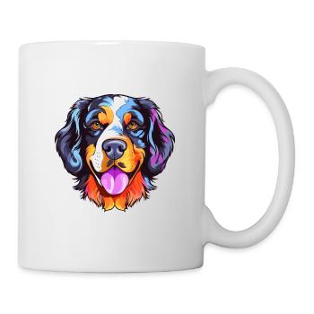 Hund Buntes Aquarell Cartoon Kawaii Tier - Tasse - Weiß - Rechts