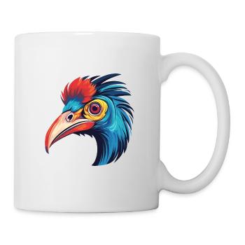 Cassowary Colorful Watercolor Cartoon Kawaii Anima - Mug - white - Right
