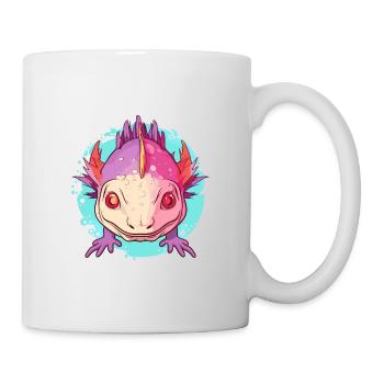 Axolotl Aquarelle Colorée Dessin Animé Kawaii Animal - Mug blanc - blanc - Droite