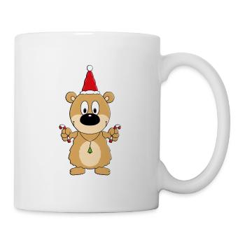 TEDDYBÄR - ZUCKERSTANGEN - WEIHNACHTEN - Tasse - Weiß - Rechts