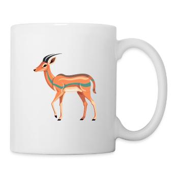 Impala Buntes Aquarell Cartoon Kawaii Tier - Tasse - Weiß - Rechts