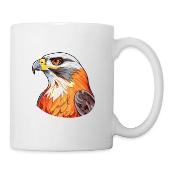 Falcon Colorful Watercolor Cartoon Kawaii Animal - Mug - white - Right