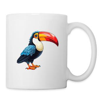 Toucan Colorful Watercolor Cartoon Kawaii Animal - Mug - white - Right