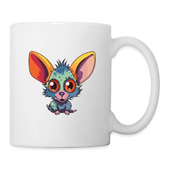 Aye Aye Bunte Aquarell-Karikatur Kawaii-Tier - Tasse - Weiß - Rechts
