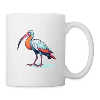 Ibis Colorful Watercolor Cartoon Kawaii Animal - Mug - white - Right