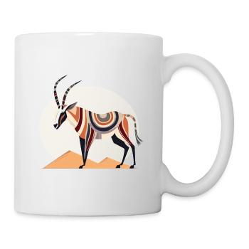 Oryx Aquarelle Colorée Dessin Animé Kawaii Animal - Mug blanc - blanc - Droite