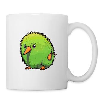 Kiwi Haustier Buntes Aquarell Cartoon Kawaii Tier - Tasse - Weiß - Rechts