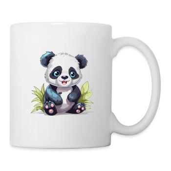 Mignon Panda Aquarelle Colorée Dessin Animé Kawaii Anim - Mug blanc - blanc - Droite
