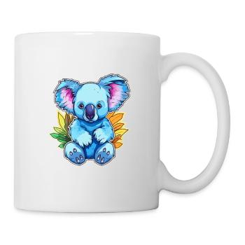 Koala Buntes Aquarell Cartoon Kawaii Tier - Tasse - Weiß - Rechts