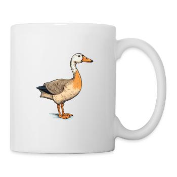 Goose Colorful Watercolor Cartoon Kawaii Animal - Mug - white - Right