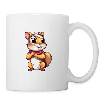 Chipmunk Colorful Watercolor Cartoon Kawaii Animal - Mug - white - Right