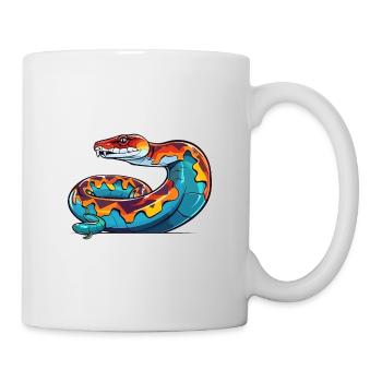 Anaconda Colorful Watercolor Cartoon Kawaii Animal - Mug - white - Right