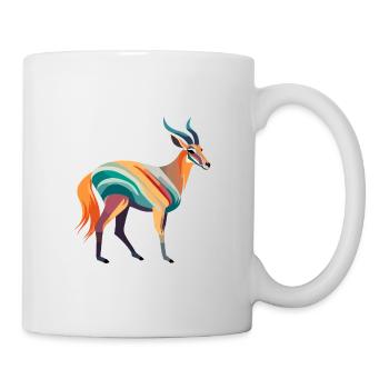 Antilope Aquarelle Colorée Dessin Animé Kawaii Animal - Mug blanc - blanc - Droite