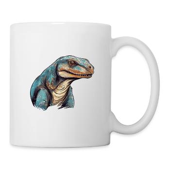 Komodowaran Bunte Aquarell-Karikatur Kawaii A - Tasse - Weiß - Rechts