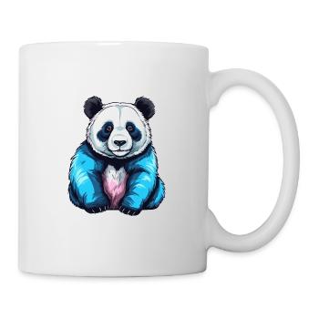 Panda Buntes Aquarell Cartoon Kawaii Tier - Tasse - Weiß - Rechts