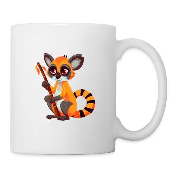Lemur Colorful Watercolor Cartoon Kawaii Animal - Mug - white - Right