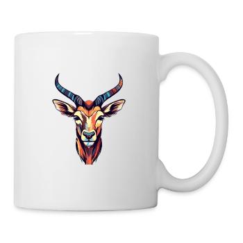 Impala Buntes Aquarell Cartoon Kawaii Tier - Tasse - Weiß - Rechts