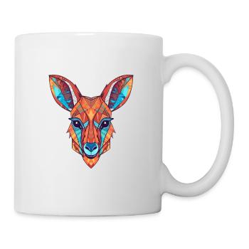 Kangaroo Colorful Watercolor Cartoon Kawaii Animal - Mug - white - Right