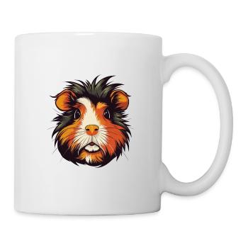 Cochon d’Inde Aquarelle Colorée Dessin Animé Kawaii Anim - Mug blanc - blanc - Droite