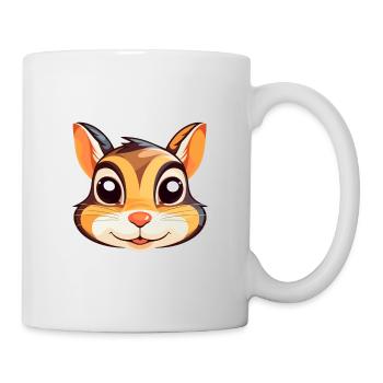 Chipmunk Colorful Watercolor Cartoon Kawaii Animal - Mug - white - Right