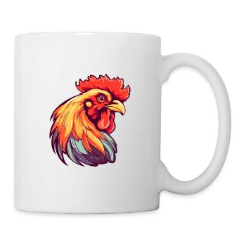 Chicken Colorful Watercolor Cartoon Kawaii Animal - Mug - white - Right