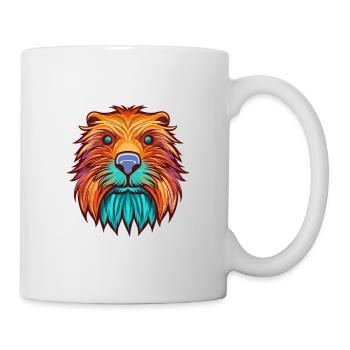 Beaver Colorful Watercolor Cartoon Kawaii Animal - Mug - white - Right