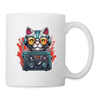 Cool Cat / Funny / Animal / Pet / Crazy - Mug - white - Right