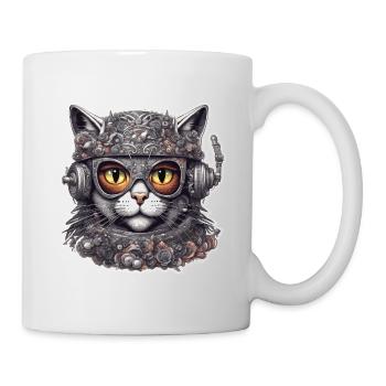 Cool Cat / Funny / Animal / Pet / Crazy - Mug - white - Right