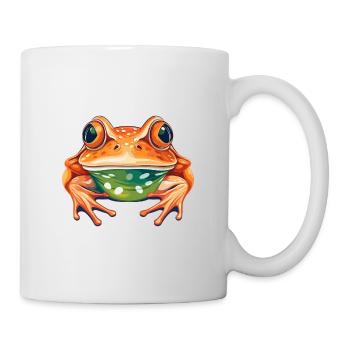 Grenouille Aquarelle Colorée Dessin Animé Kawaii Animal - Mug blanc - blanc - Droite