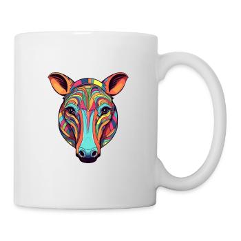 Tapir Colorful Watercolor Cartoon Kawaii Animal - Mug - white - Right