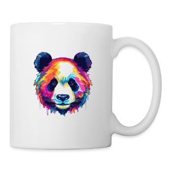 Panda Buntes Aquarell Cartoon Kawaii Tier - Tasse - Weiß - Rechts