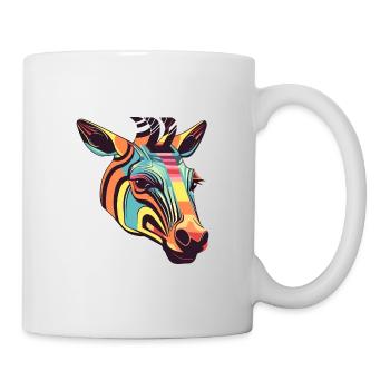 Okapi Colorful Watercolor Cartoon Kawaii Animal - Mug - white - Right