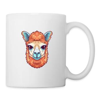 Alpaga Aquarelle Colorée Dessin Animé Kawaii Animal - Mug blanc - blanc - Droite