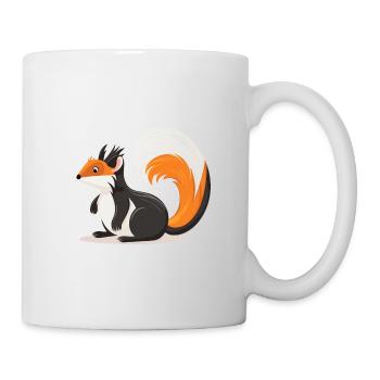 Skunk Aquarelle Colorée Dessin Animé Kawaii Animal - Mug blanc - blanc - Droite