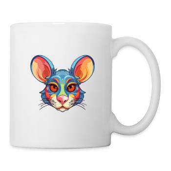 Mouse Colorful Watercolor Cartoon Kawaii Animal - Mug - white - Right